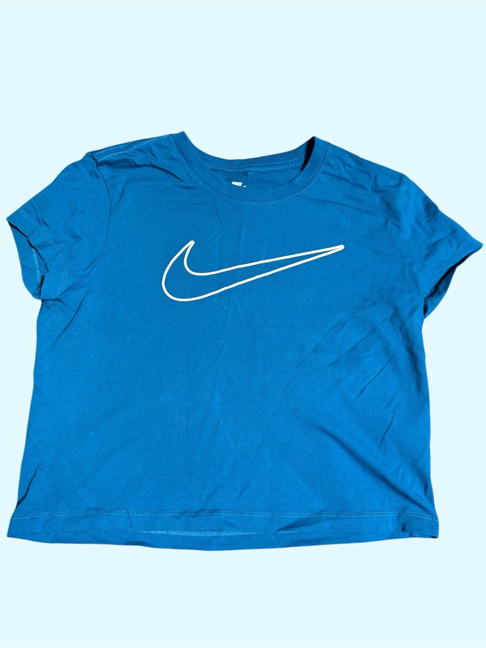 Nike Women's Green Abyss Logo Crop T-Shirt S - Picture 6 of 6